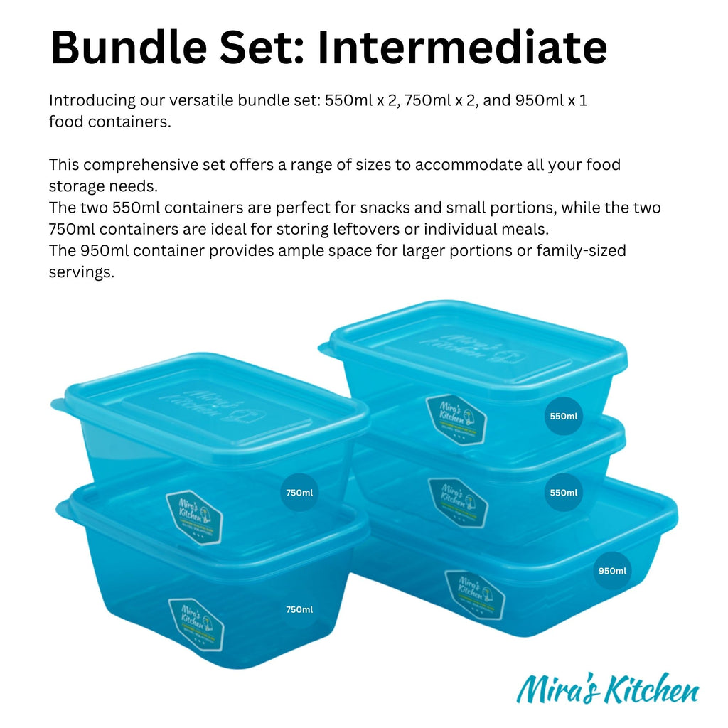 Mira's Kitchen Australia Food Container - Bundle Set Intermediate