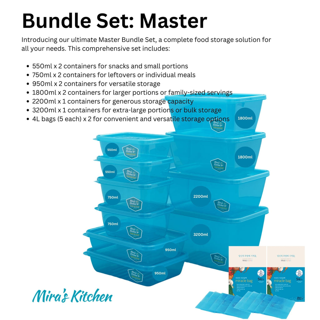 Mira's Kitchen Australia Food Container - Bundle Set Master