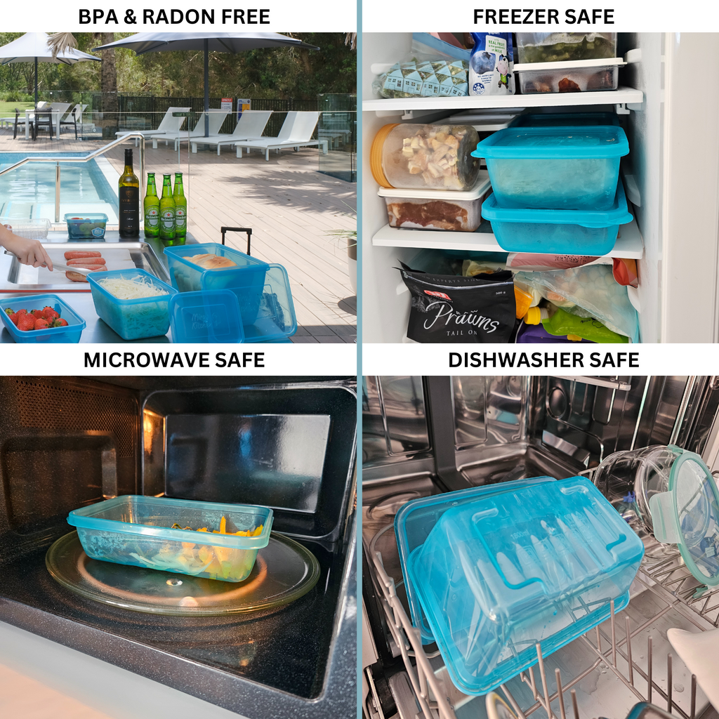 Mira's Kitchen Australia Food Container - 3200ml stackable, microwave, freezer and dishwasher safe